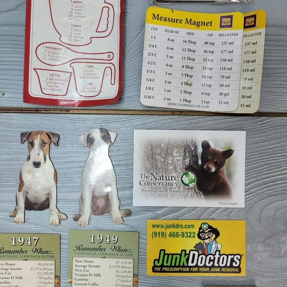 Kitchen Refrigerator Magnets - Dali, Herbs, Dogs, Butterfly, Measurement Tables - Picture 2 of 16